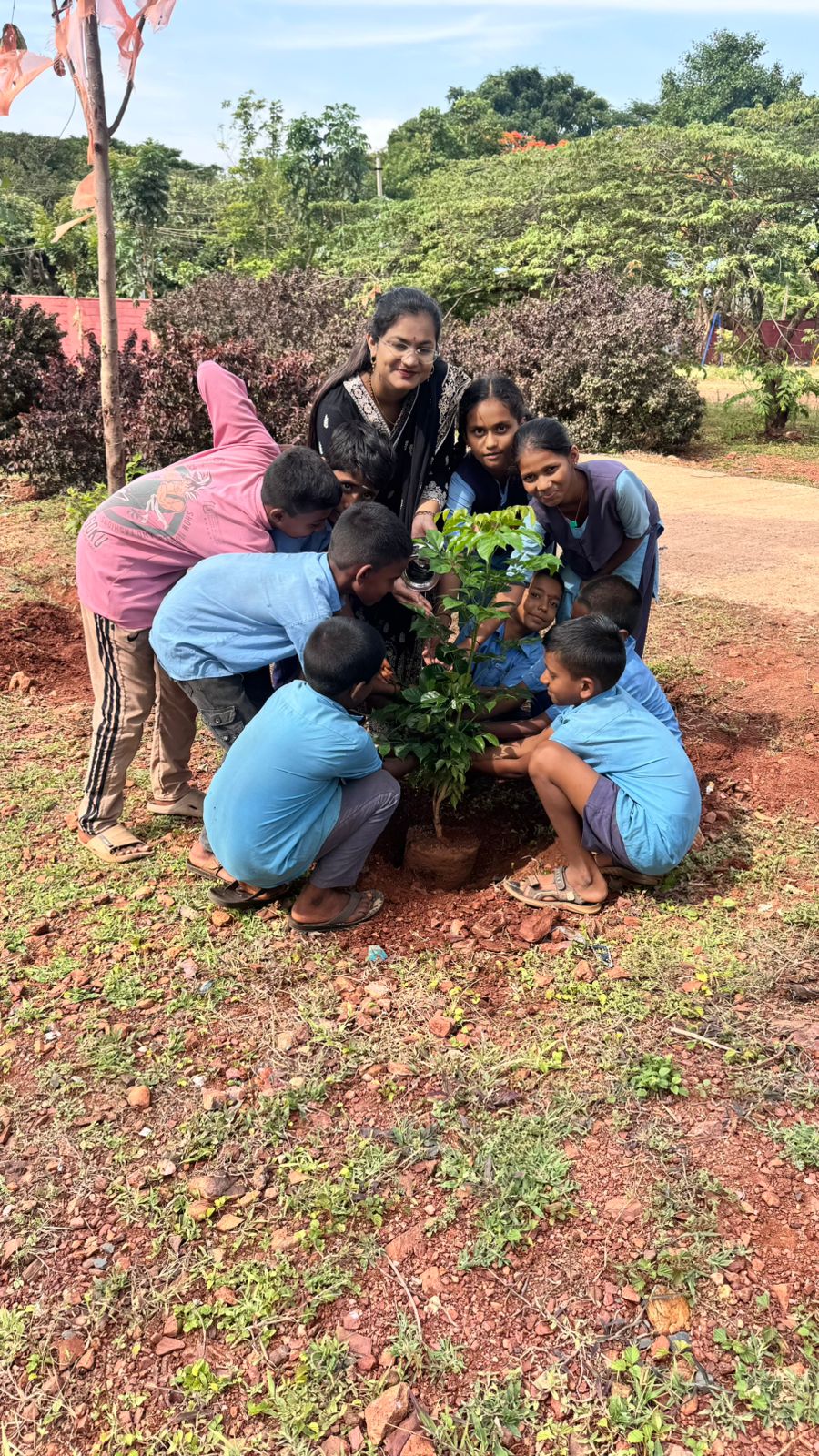 World Environment Day tree plantation with schoolchildren